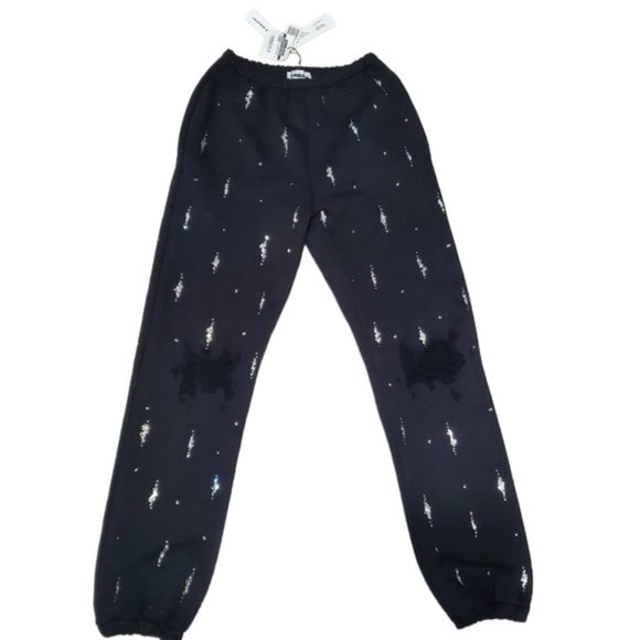 LIBERAL YOUTH MINISTRY Pants - NWT BLACK LIBERAL YOUTH MINISTRY DREAM BABY CRYSTAL RAIN DISTRESSED SWEATPANTS